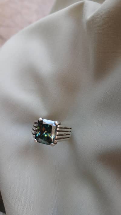 Moissanite Silver Ring