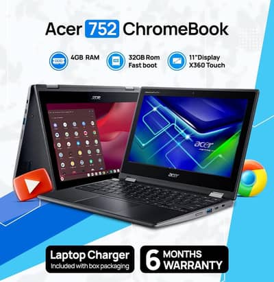 Acer 752 Convertible ChromeBook | 360 Degree Touch | 6 Months Warranty