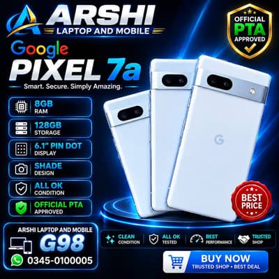 Google Pixel 7a PTA Approved Official | RAM 8GB STORAGE 128GB | 10/10