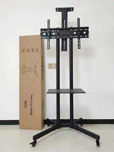 Tv LCD LED Trolly Floor standa with wheels for home office gaming expo