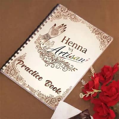 ARTISAN Henna Mehndi Practice Book with Cone | For Beginners