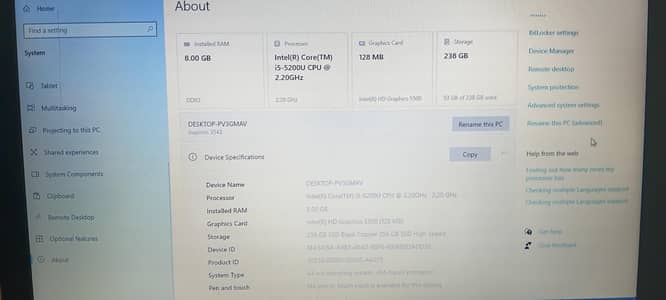 Dell Inspiron 3543 Intel Core i5 5th Gen Laptop | 8GB RAM | 256GB SSD