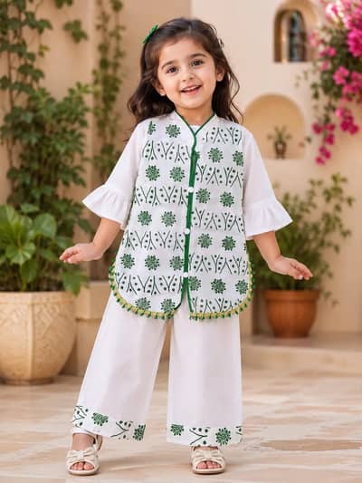 14 August 2pcs girl shirt and trouser