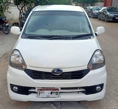 Subaro Pleo 2015 Registered in 2017 Pearl White For Sale