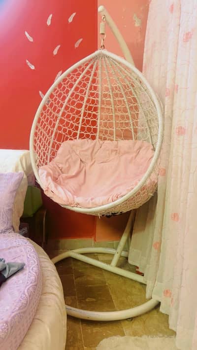 Swinging chair with pink cushion (+92 321 1347925)
