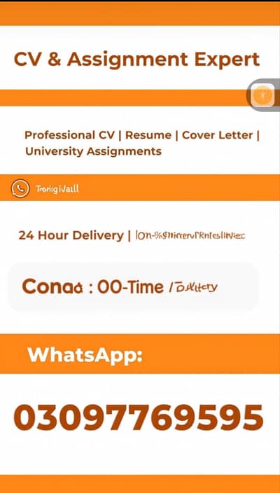 Professional Assignment , CV & PPT, services