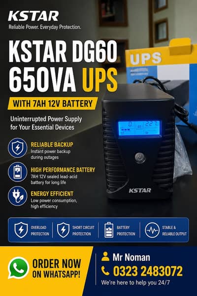 KSTAR DG60 650VA UPS