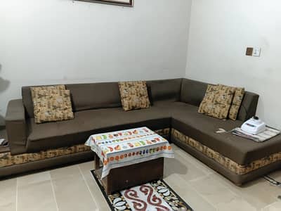 L Shape Sofa Set 6 Seater – Good Condition – Urgent Sale