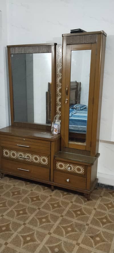 bed and dressing