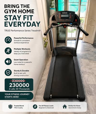 Heavy Duty True performance Treadmill for Gym use and Home use