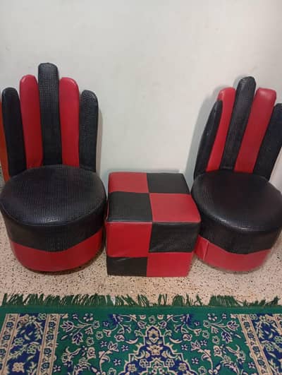 red sofa set in good condition