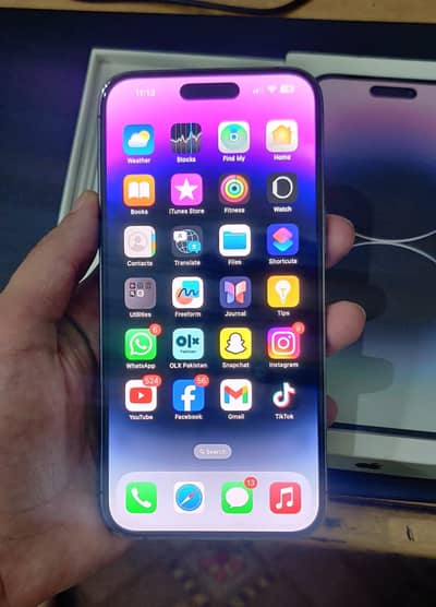 I phone 14 pro max non pta 128 jb sim time available