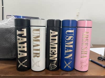 Smart LED Temperature Water Bottle | Customized Name Bottle