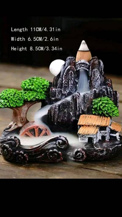 1pc Resin Crafted Backflow Incense Burner