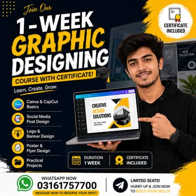 Online 1-Week graphic Designing course