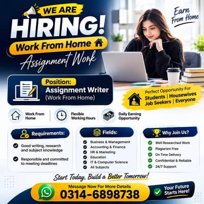 Online Jobs , Assisgment Work , Students , Freshers Jobs , Part Time