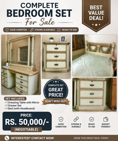 Complete Bed Set for Sale