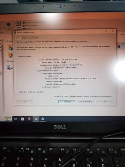 Dell Latitude 7480, Core I 5 6th Gen