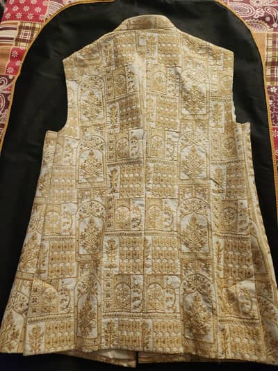 Wascoat with matching shoes for nikkah r mehndi wearing