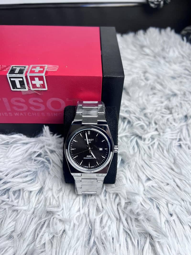 Premium Black Skeleton Men's Wrist Watch luxury stainless steel watch 3