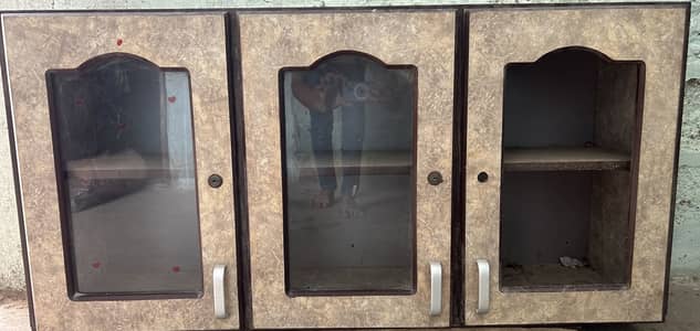 3 Door Wooden Wall Cabinet | Kitchen Cabinet | Storage Cupboard
