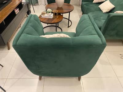 Emerald green 5-seater sofa ( Used ) For Sale !