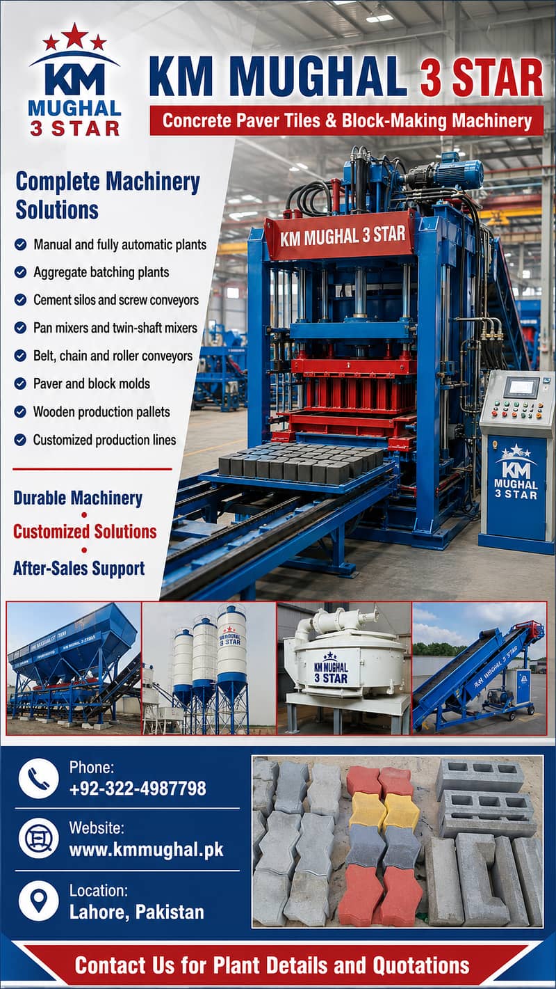 Concrete paver machine / automatic paver tile maker / interlock paver 1