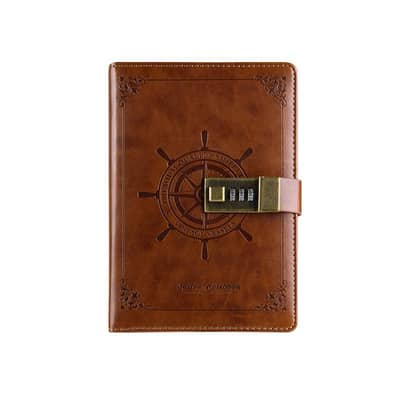Brown Leather Password DIARY