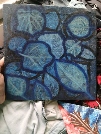 canvas leaf painting
