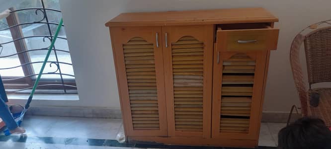 wooden shoe rack