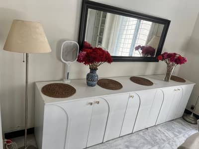 White console table