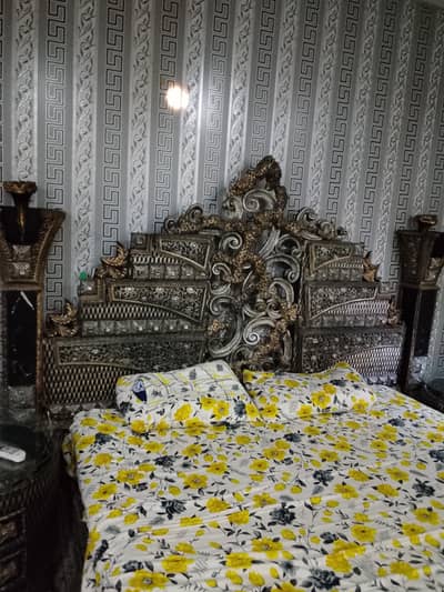Wooden bed with dressing for sale