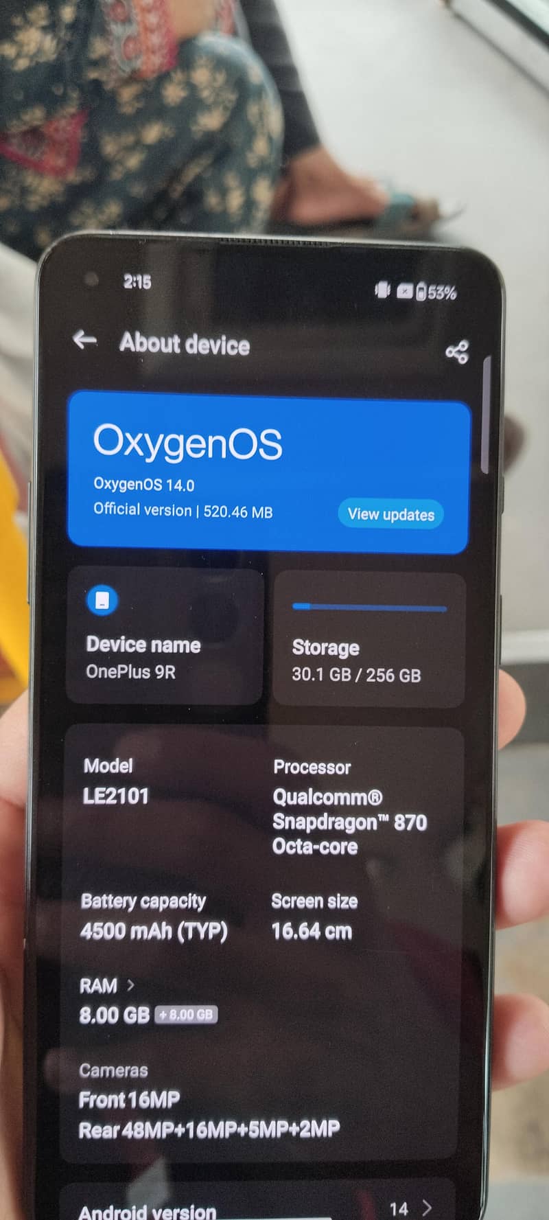 One Plus 9R 0