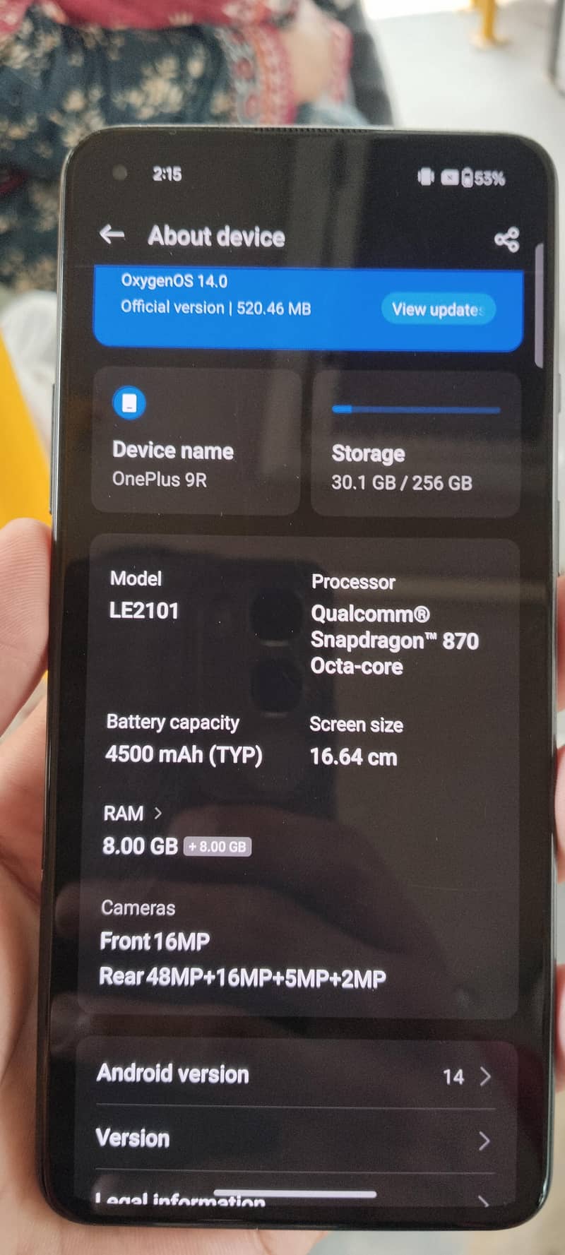 One Plus 9R 1