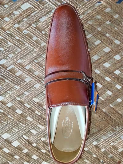 Brand New Men's Brown Slip-On Formal Shoes – Fine Star (Size 41)