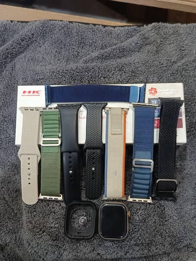hk9 pro plus smartwatch with 9 straps