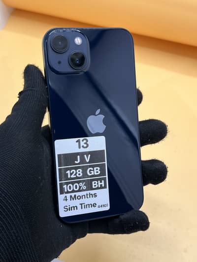Apple iPhone 13 Jv 4 months Sim Time 128 Gb 100% Battery