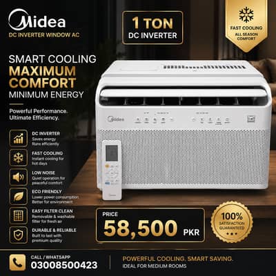 Midea Window DC Inverter AC Half Ton 1 Ton Sawa Ton Available