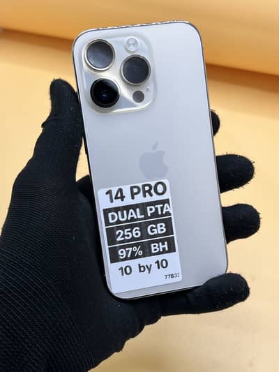 Apple iPhone 14 Pro Gold 256 GB dual Sim PTA APPROVED 97% Battery