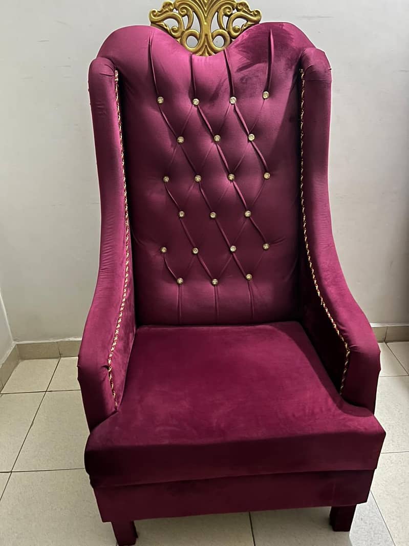 High Back Chairs with Table 2