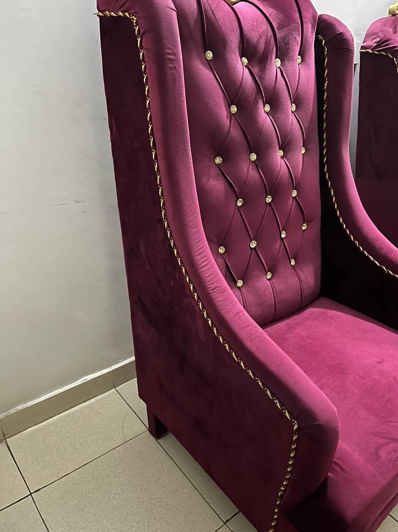 High Back Chairs with Table 3