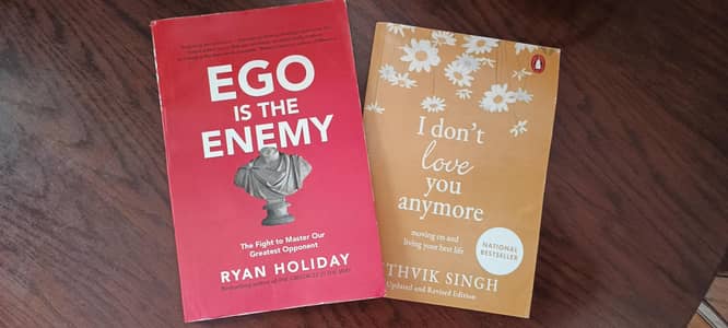 Two premium books (1) Ego is the enemy by Ryan Holiday (2)  byRithvick