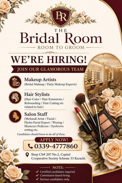 Female Staff Required For Beauty salon