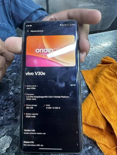 vivi v30 e 5g 8+8 ram 256gb memory with box
