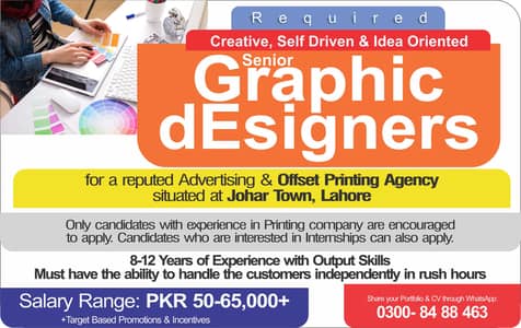 Printing Graphic Designers Job in Lahore