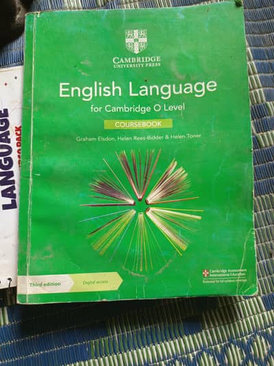 o levels English book and work book along with A levels past paper