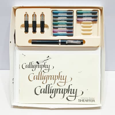 Vintage 1980s Sheaffer NoNonsense Calligraphy Fountain Pen Set