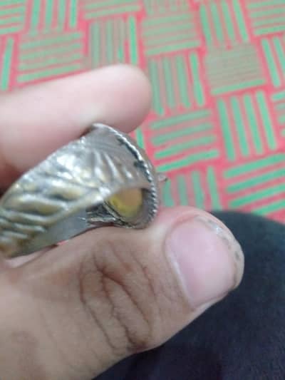 chandi ring zard aqeeq
