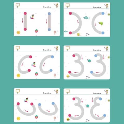 Reusable Kids Educational Learning Tracing Book | 64 Pages Dot-to-Dot