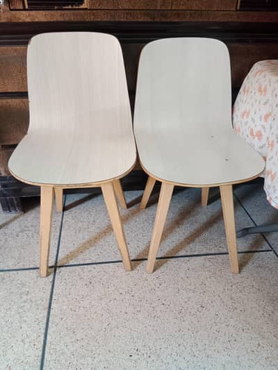 Wooden Chairs Pair